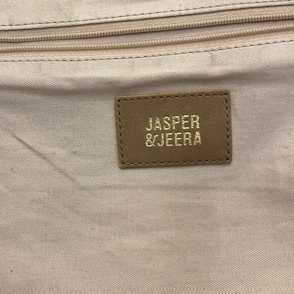 Anthropologie Jasper Jeera Woven Leather Tassled Clutch NWOT - Picture 9 of 13